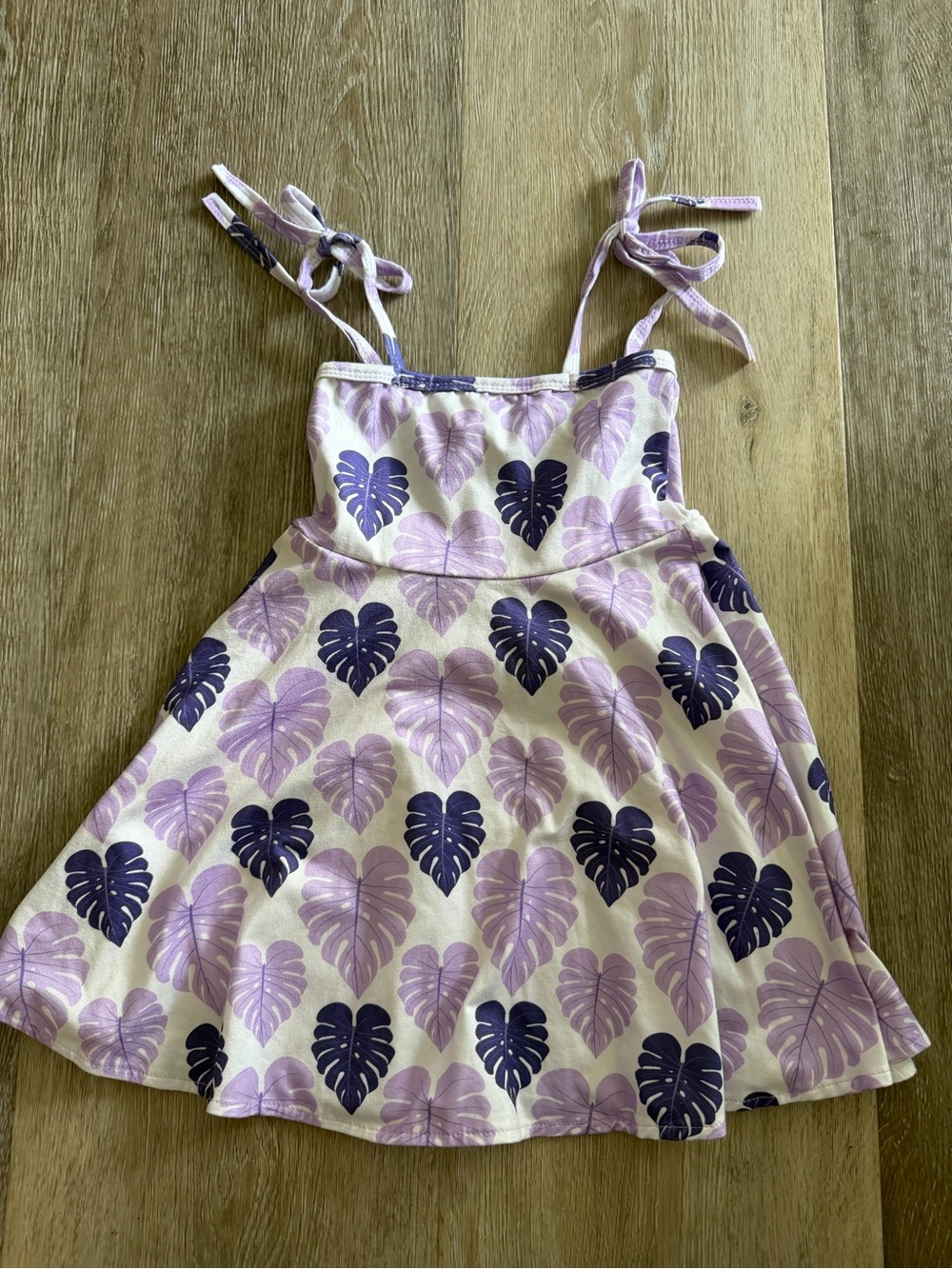 Sweet Honey Hawaii Pink & Purple Monstera Print Dress